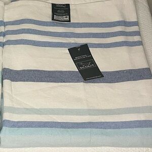 SCOUT Out of the Blue Large 38x70 100% Cotton Striped Beach Towel NWT